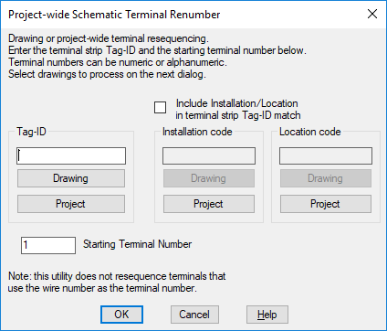 מספור מהדקים – Terminals Renumbering