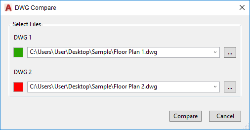 השוואת גרסאות שרטוטים – DWG Compare