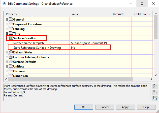 DATA SHORTCUTS BIG SURFACE - TeamCAD